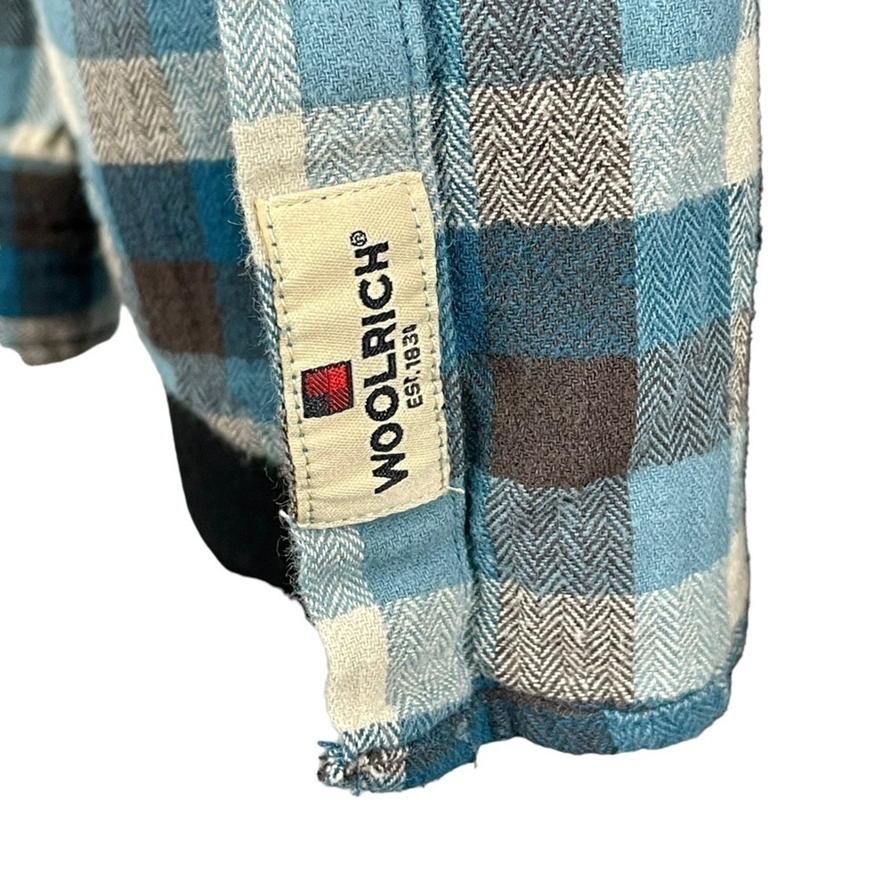 WOOLRICH ULTIMATE FLANNEL 100% COTTON PLAID CASUAL BUTTON DOWN SHIRT - Picture 12 of 16